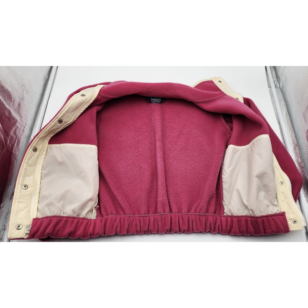 Vintage Woolrich Fleece Jacket Small Pink Made in USA Full Snap Front 90s Retro - Picture 12 of 14